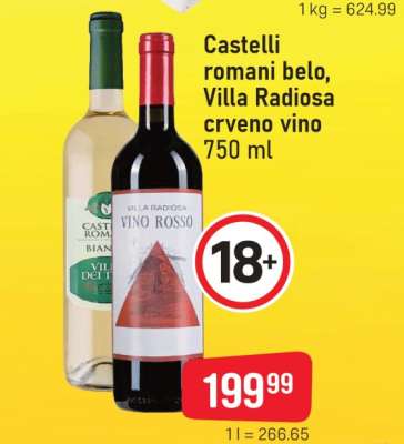 Castelli romani belo, Villa Radiosa crveno vino 750 ml