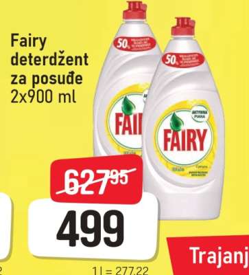 Fairy deterdžent za posuđe 2x900 ml