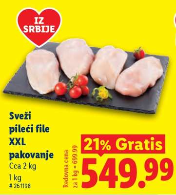 Sveži pileći file XXL pakovanje