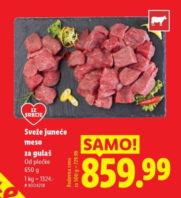 Sveže juneće meso za gulaš