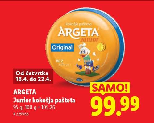ARGETA Junior kokošja pašteta