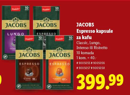 JACOBS Espresso kapsule za kafu