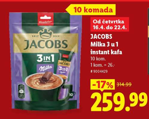 JACOBS Milka 3 u 1 instant kafa