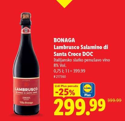Bonaga Lambrusco Salamino di Santa Croce DOC