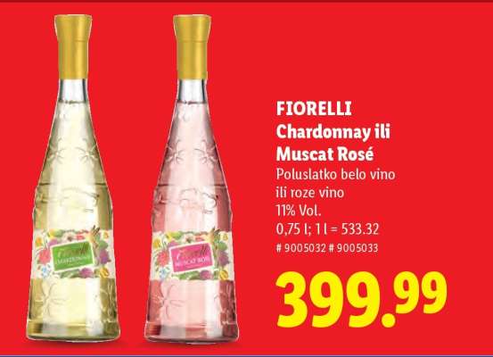 FIORELLI Chardonnay ili Muscat Rosé
