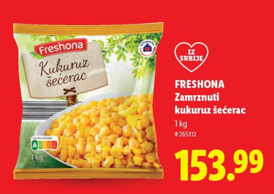 Freshona Zamrznuti kukuruz šećerac