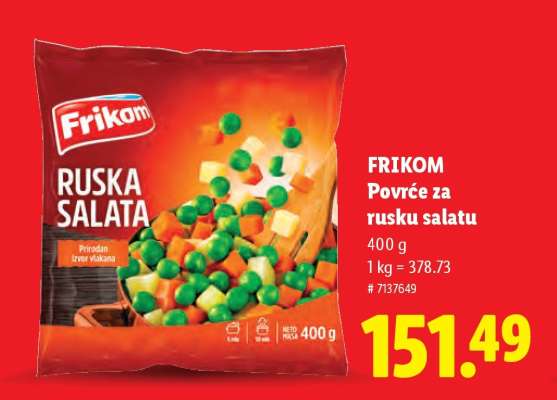 Frikom Povrće za rusku salatu