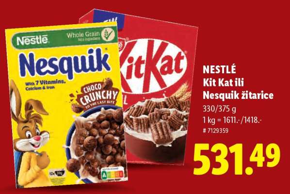 NESTLÉ Kit Kat ili Nesquik žitarice