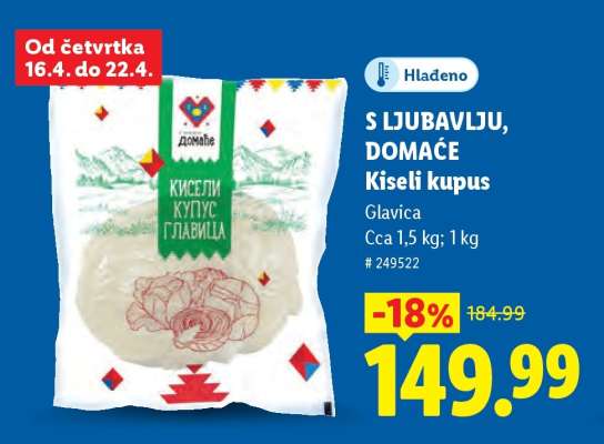 S ljubavlju domaće Kiseli kupus