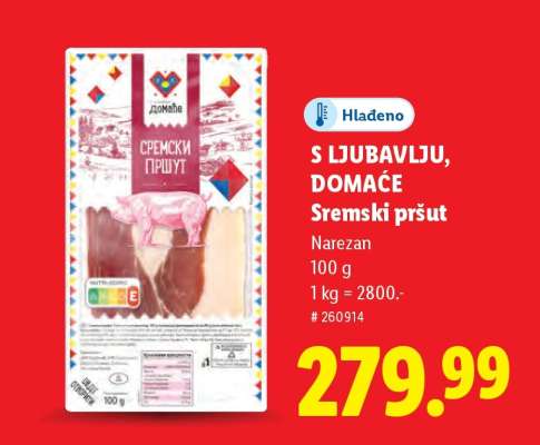 S ljubavlju, domaće Sremski pršut