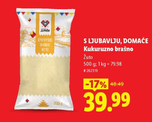 S LJUBAVLJU, DOMAĆE Kukuruzno brašno