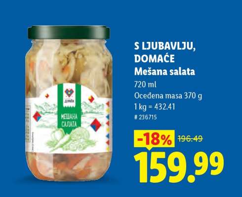 S ljubavlju, domaće Mešana salata