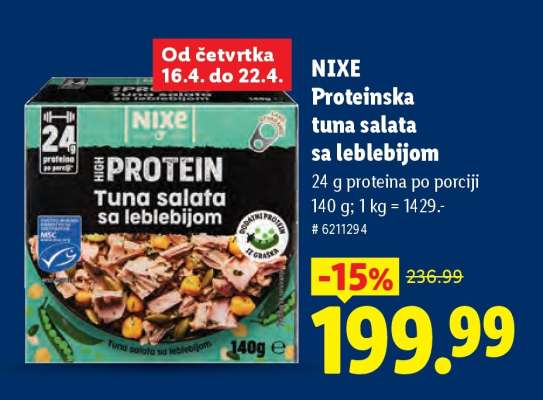 Nixe Proteinska tuna salata sa leblebijom