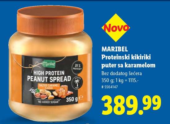 MARIBEL Proteinski kikiriki puter sa karamelom