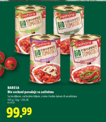 BARESA Bio seckani paradajz sa začinima