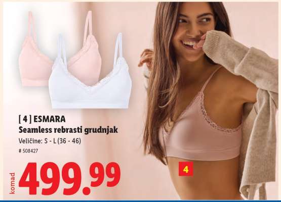 Seamless rebrasti grudnjak