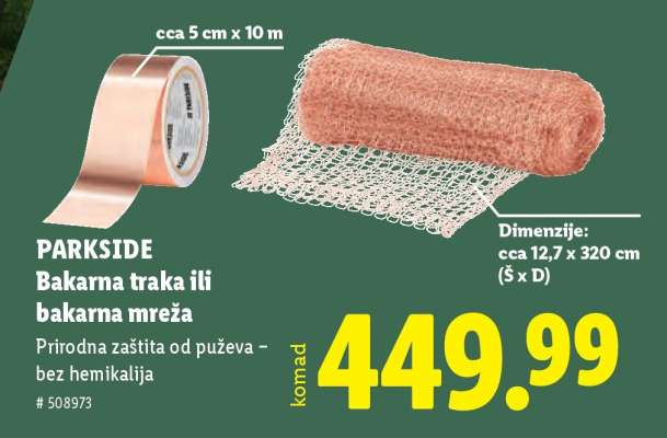 PARKSIDE Bakarna traka ili bakarna mreža