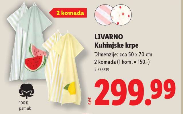 Livarno Kuhinjske krpe