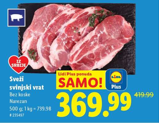 Sveži svinjski vrat