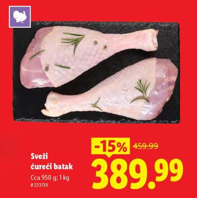 Sveži ćureći batak