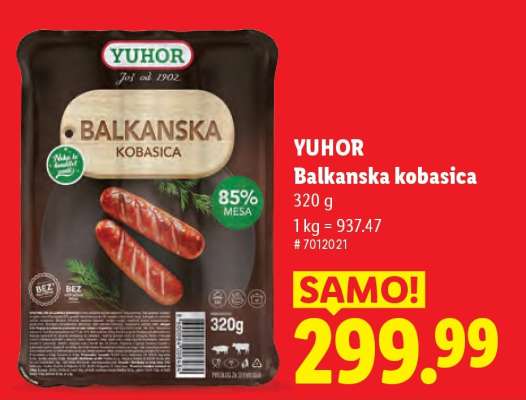 YUHOR Balkanska kobasica