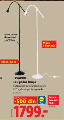 LIVARNO LED podna lampa