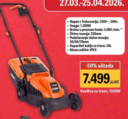 Kosilica za travu, 1300W