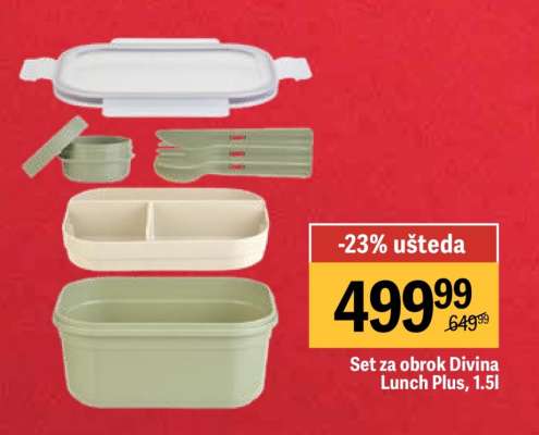 Set za obrok Divina Lunch Plus, 1.5l