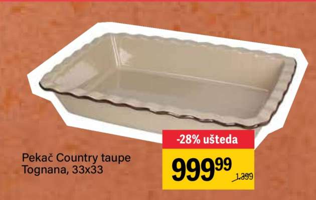 Pekač Country taupe Tognana, 33x33