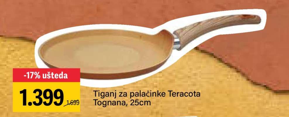 Tiganj za palačinke Teracota Tognana, 25cm
