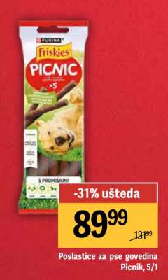 Poslastice za pse govedina Picnik, 5/1