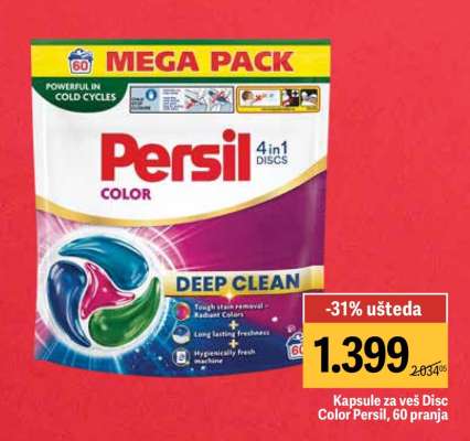 Kapsule za veš Disc Color Persil, 60 pranja