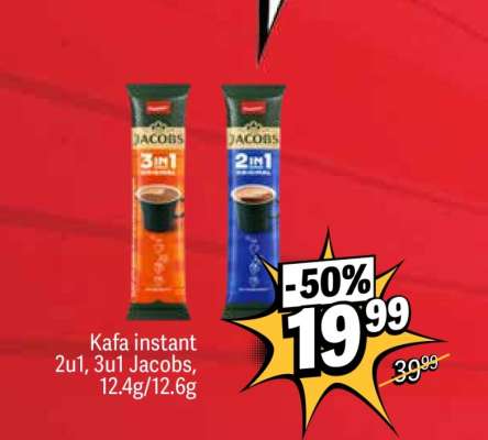 Kafa instant 2u1, 3u1 Jacobs, 12.4g/12.6g