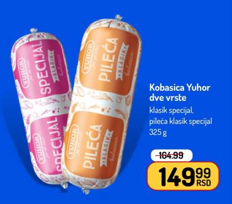 Kobasica Yuhor dve vrste