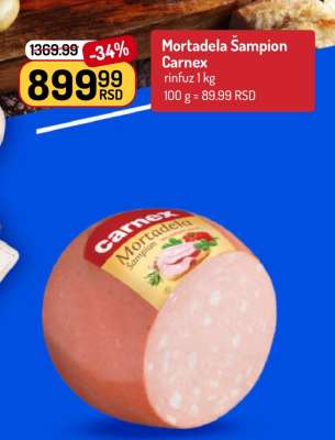 Mortadela Šampion Carnex