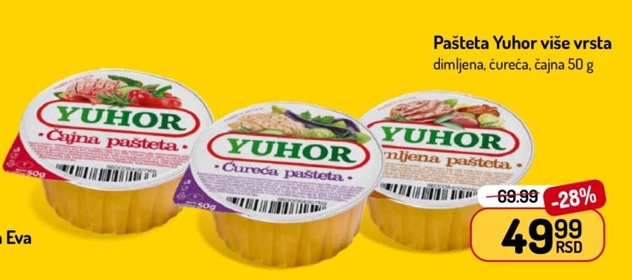 Pašteta Yuhor više vrsta