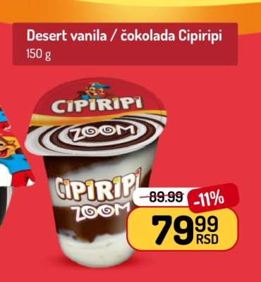 Desert vanila / čokolada Cipiripi