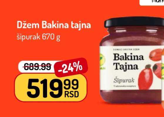 Džem Bakina tajna šipurak 670 g