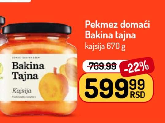 Pekmez domaći Bakina tajna kajsija 670 g