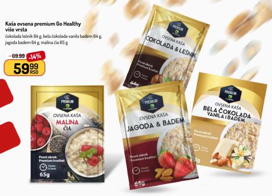 Kaša ovsena premium Go Healthy više vrsta