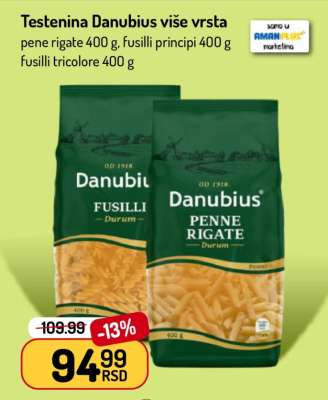 Testenina Danubius više vrsta