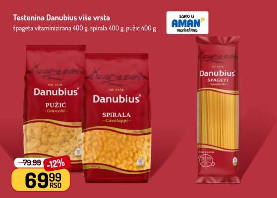 Testenina Danubius više vrsta