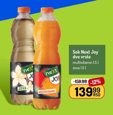 Sok Next Joy dve vrste