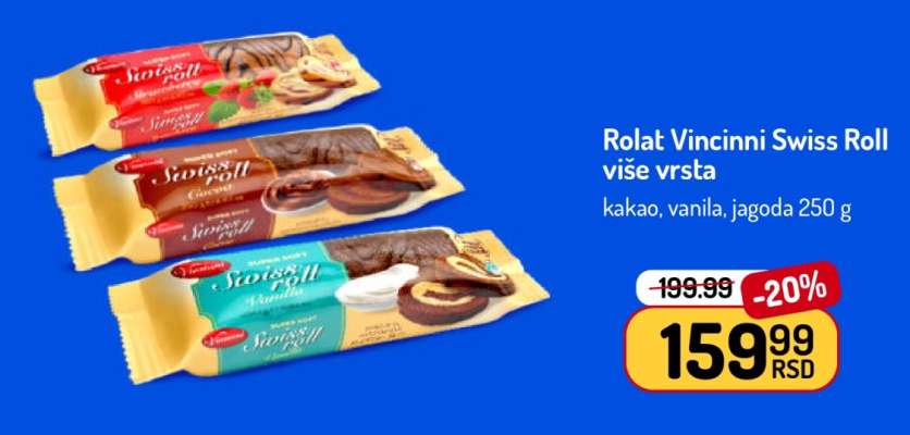 Rolat Vincinni Swiss Roll više vrsta