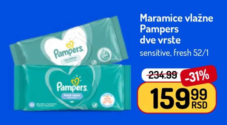 Maramice vlažne Pampers