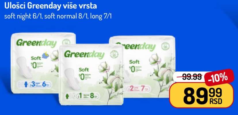 Ulošci Greenday više vrsta