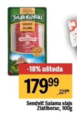 Sendvič Salama slajs Zlatiborac, 100g