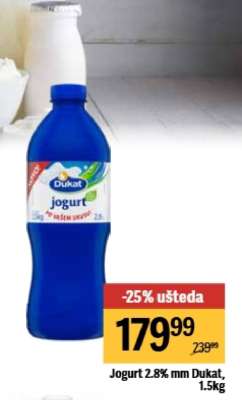Jogurt 2.8%mm Dukat, 1.5kg
