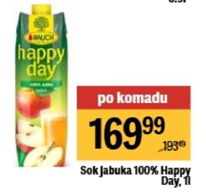 Sok jabuka 100% Happy Day, 1l