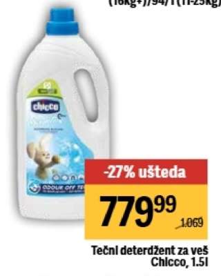 Tečni deterdžent za veš Chicco, 1.5l